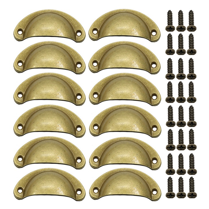 Tragere cupa dulap Enforose, design retro, metal, set