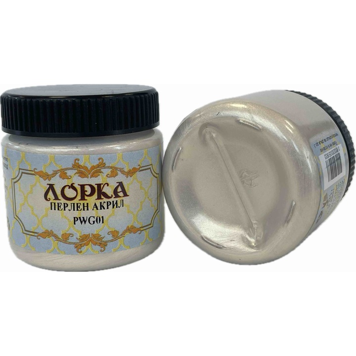 Gyöngy akril Lorka PWG01, 75 ml, Fehérarany