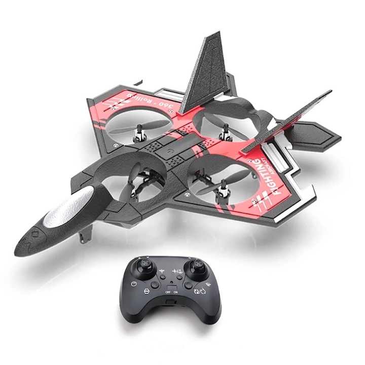 IUni S98 távirányítós repülőgép, Harci Repülőgép, 360°-os akrobatika, giroszkóp, ütésálló, LED lámpák