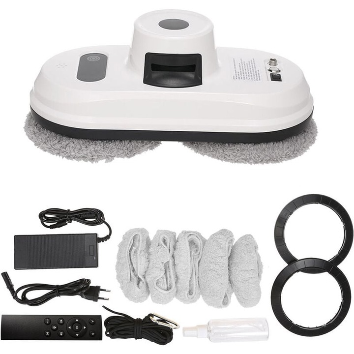 Aspirator robot 3 in 1 Jormftte, curatare automata, functie de maturat si aspirare, negru, cu alimentare pe baza de acumulator