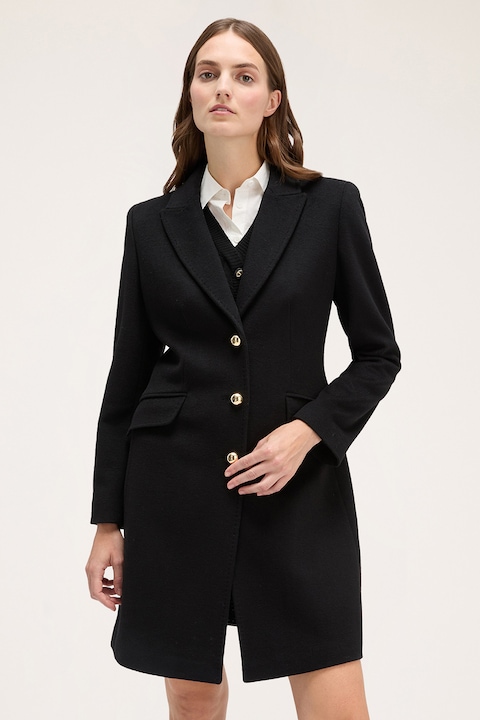 Motivi, Palton din amestec de lana, Negru