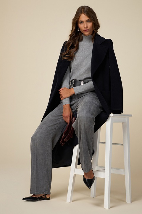 OLTRE, Blugi din lyocell cu croiala ampla, Gri