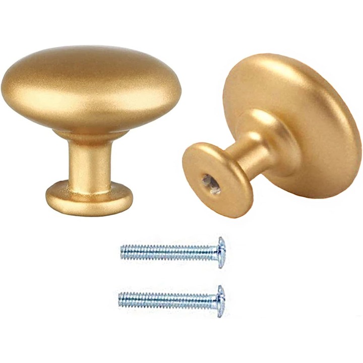 Manere de dulapuri, AMRINUGL, finisaj champagne, constructie din aliaj de zinc, rezistente la rugina, set de 4 bucati