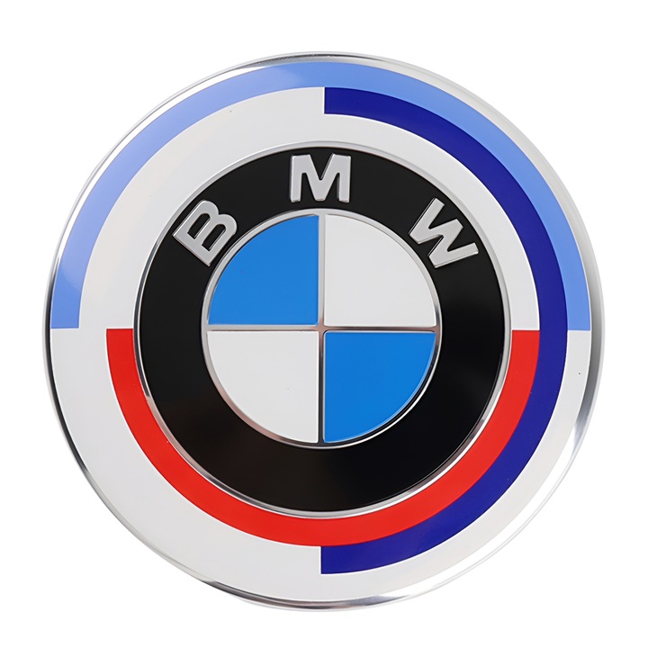 Emblema volan 47mm BMW 50 ani aniversare, albastru