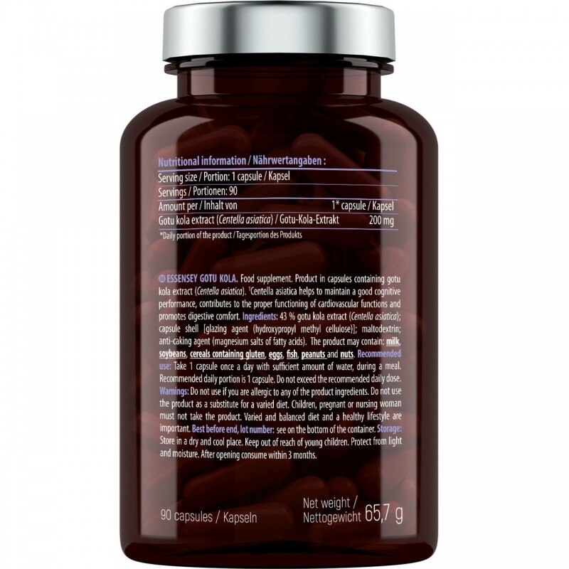 Gotu Kola 90 Capsule, Essensey - eMAG.ro