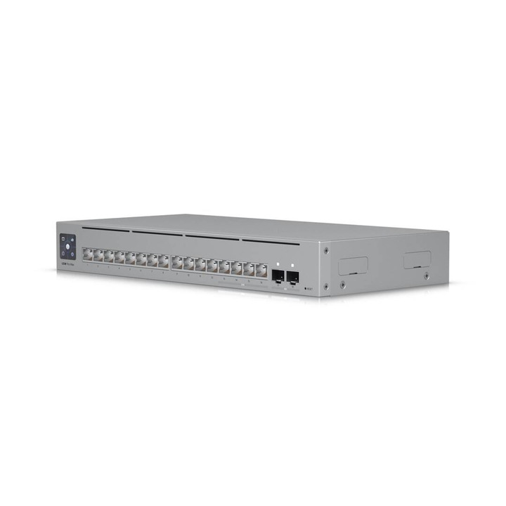 Суич Ubiquiti Pro Max 16 L3 2.5G Ethernet Switch (100/1000/2500) 1U сив