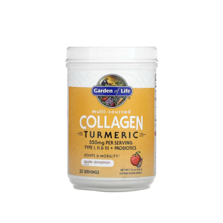 Collagen Turmeric Multi Sourced Apple Cinnamon 220g Garden of Life