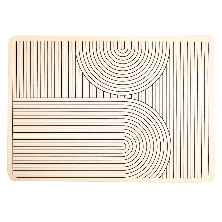 Suport Pentru Uscarea Vaselor Modern, Jaskus®, Spuma de Silicon si Diatom, Ultra Absorbant 0.4cm, Antiderapant, Bej Nordic, 50x30cm