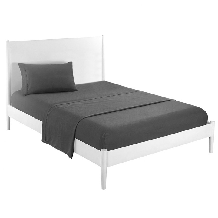 Jormftte ágyneműhuzat garnitúra, 3 részes, sötétszürke, Twin méret, mikroszálas anyag