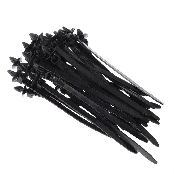 Пластмасови свински опашки 3 х 60 мм, комплект 100 бр., черни