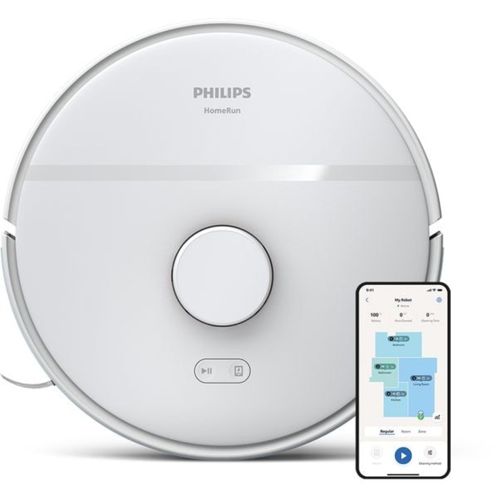 PHILIPS Series 2000 XU2000/20 Robotporszívó, 0,38l, 14,4V, max 130 perc autonómia, Wi-Fi, felmosó funkció, fehér