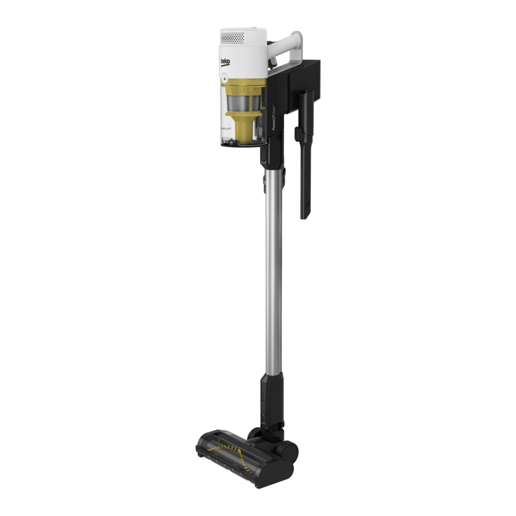 Aspirator Vertical 2in1 BEKO PowerClean VRT76325VW, 0.5l, 25.2V, Autonomie max 60 min, Alb-Negru