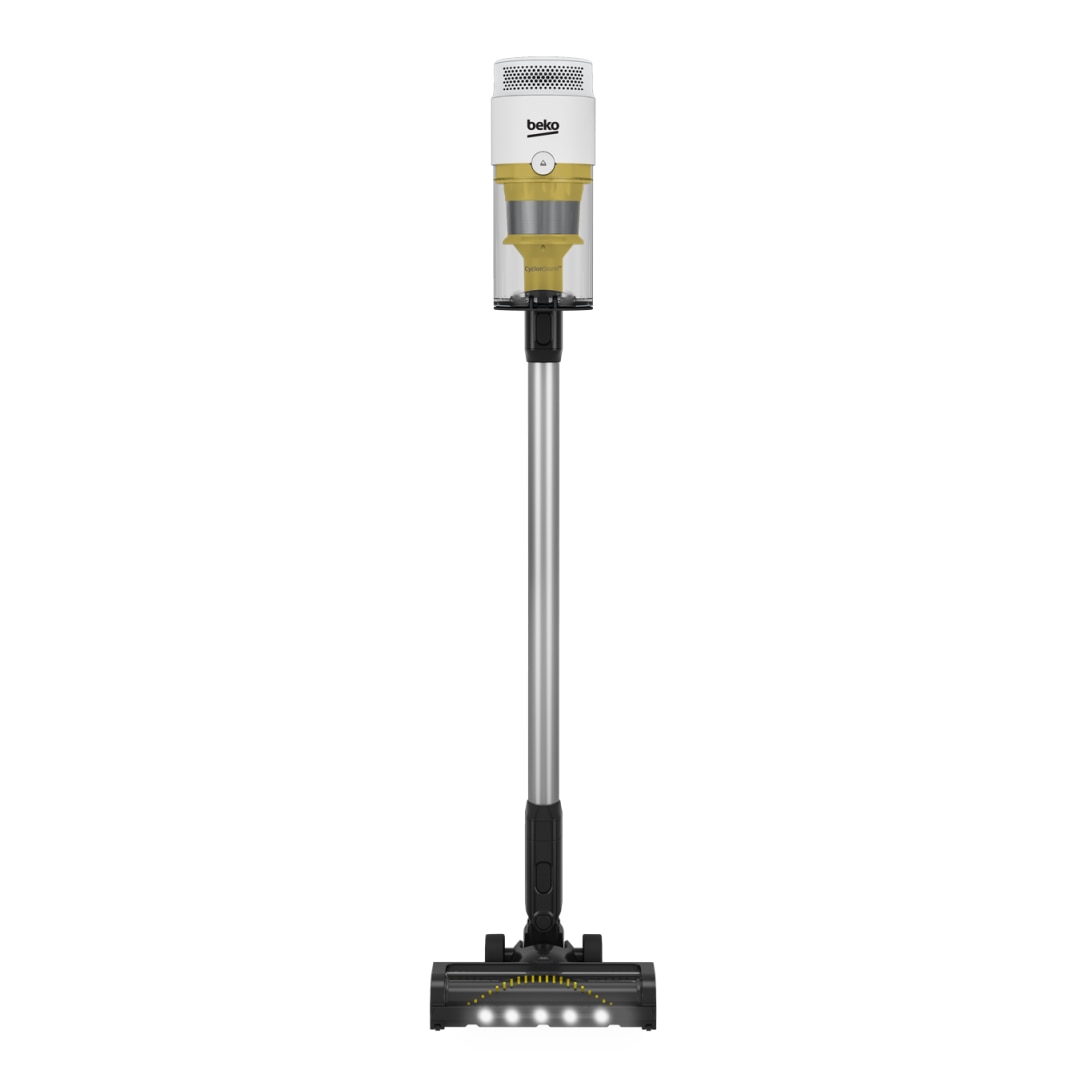 Aspirator Vertical 2in1 BEKO PowerClean VRT76325VW, 0.5l, 25.2V, Autonomie max 60 min, Alb-Negru
