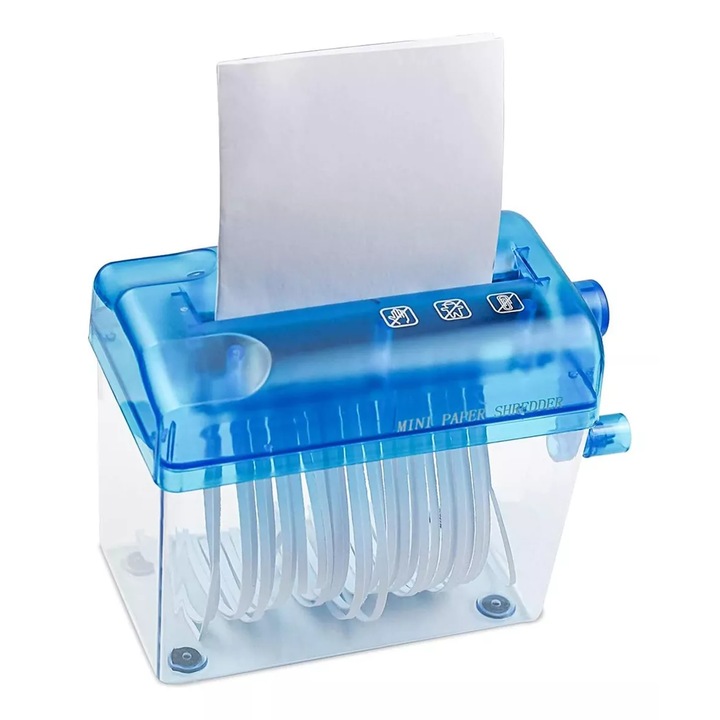 Hordozható kézi papíraprító otthoni és irodai használatra