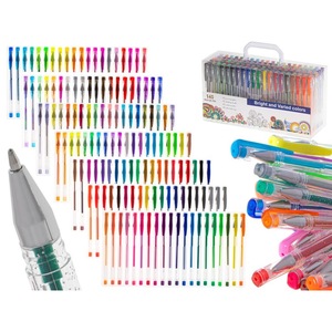 Set 140 pixuri cu gel multicolor Avex, cu sclipici și culori pline, 15cm, 30x10,5x10,5cm