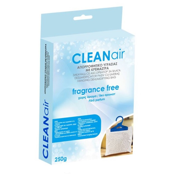 Passzív párátlanító táska, szagtalan akasztóval 250g