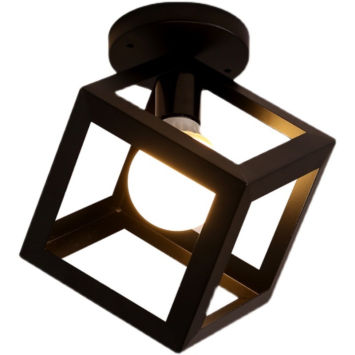 Полилей, Винтидж индустриален, Vintage Style Retro triangle, метал, Black rose led®, E27, AP8766-A