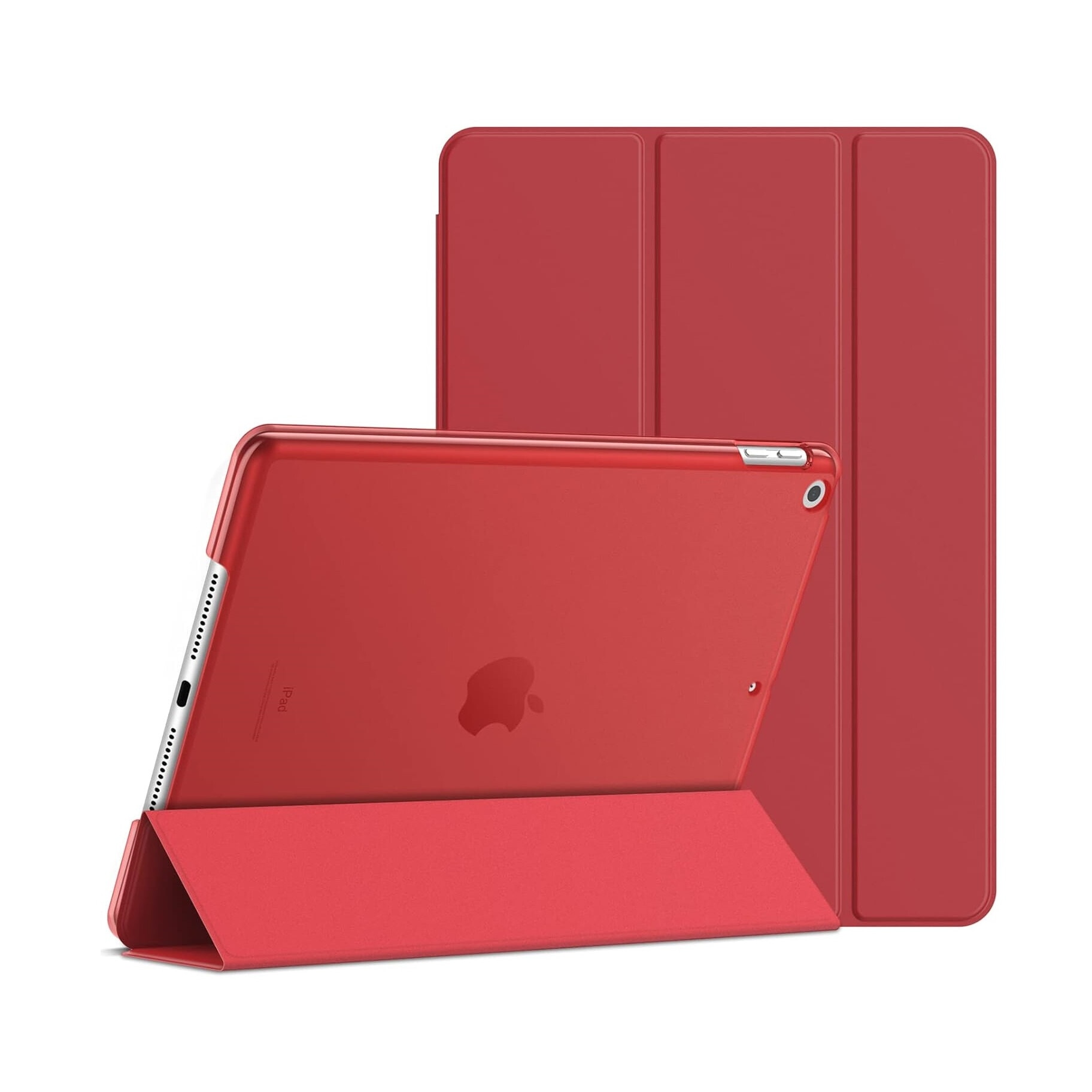 Husa de protectie tip Flip pentru Apple iPad 10.2", iPad 2019/2020/2021, Carte, Rosu
