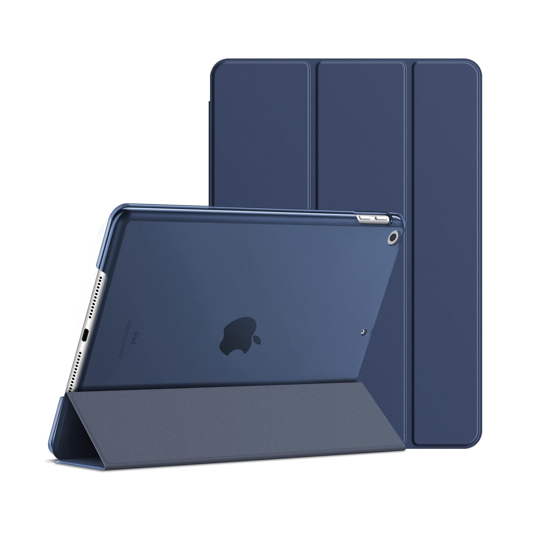 Husa de protectie tip Flip pentru Apple iPad Mini 4/5, Model Carte, Bleumarin