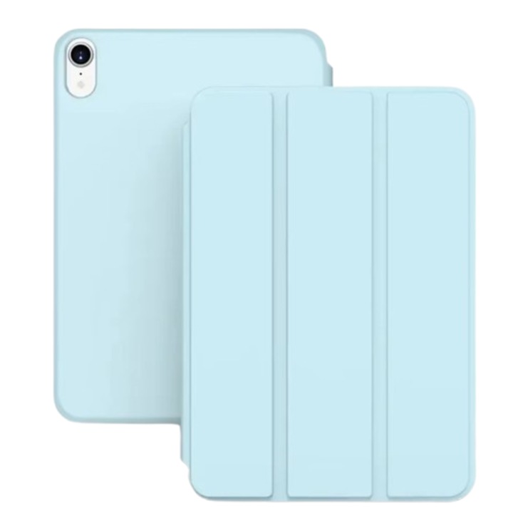 Apple iPad Air 10,9"/iPad Air 11" kompatibilis tok, könyvtípus, szilikon, türkiz