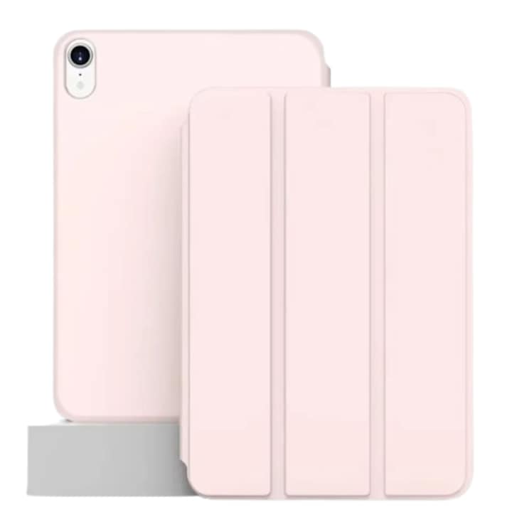 Apple iPad Air 10,9"/iPad Air 11" védőtok, könyvtípus, szilikon, rózsaszín