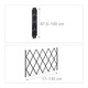 Poarta de siguranta extensibila pentru caini, flexibila, din bambus, Bariera de protectie pentru usi si scari, negru, 100 x 130 cm