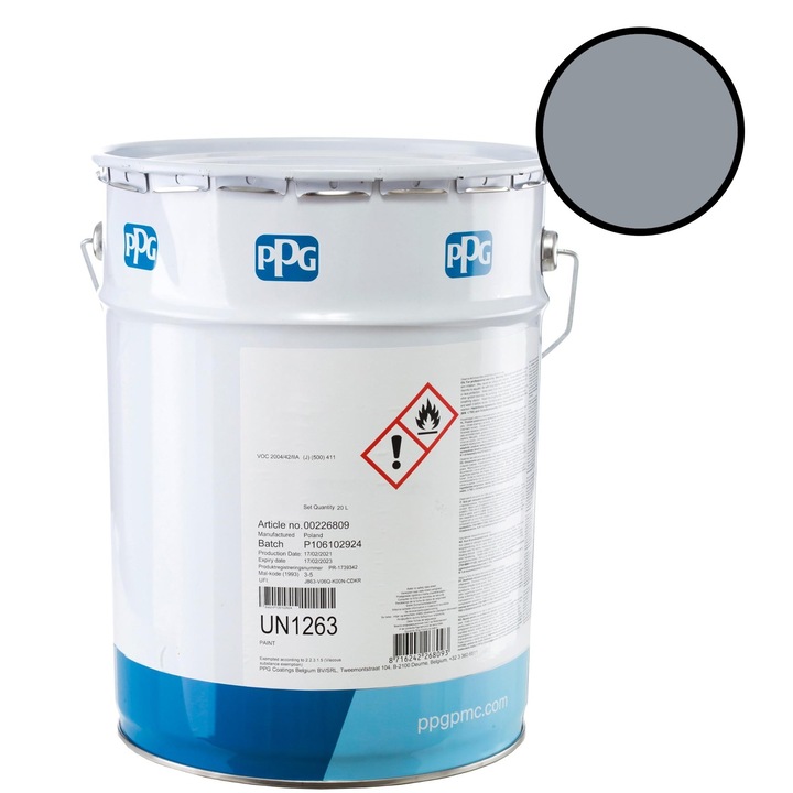 Vopsea, PPG Sigma Coatings, reactiv pentru rugina, anti-coroziune, decorative, de protectie, renovare, impermeabil, lavabil, 20l, mat, universal, 11m²/l, Gri