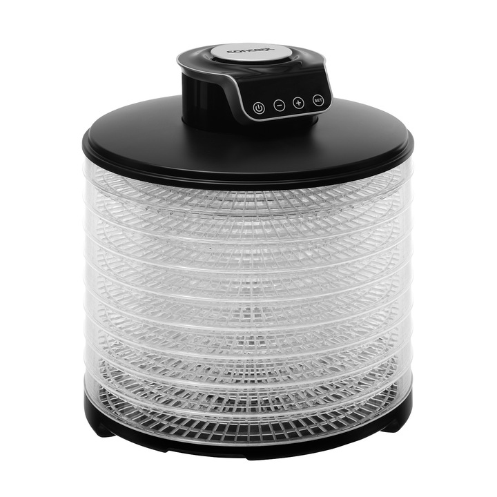 Deshidrator pentru fructe si legume Concept SO3010, 9 site, 245W, negru-transparent