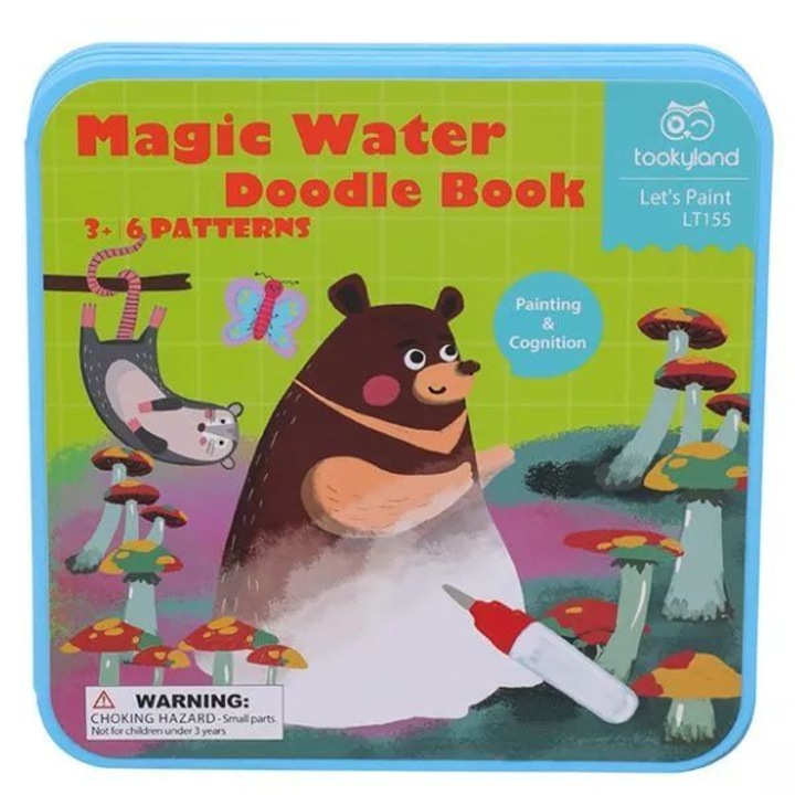 Set pictura cu apa, Tooky Toy, Leporello, Animale, Multicolor