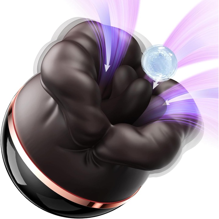 Női vibrátor, 2 az 1-ben, 8 szívási és nyalási móddal, szilikon, fekete, 13,4 cm, vízálló