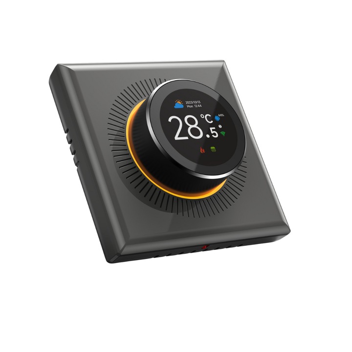 Intelligens szobatermosztát, BIRAI® kazánhoz Modern dizájn Intelligens Interneten/okostelefonon keresztül vezérelhető WI-FI A Tuya alkalmazás Heti programozás Kompatibilis bármely gáztermikus kazánnal