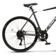 Bicicleta City Unisex cu Roti de 28", Manete Secventiale A3, Echipare A3, Frane DISC -fata/spate, 24 Viteze, Albastru/alb, City Bike Carpat RDV Genius cu cadru din Aluminiu si cabluri integrate