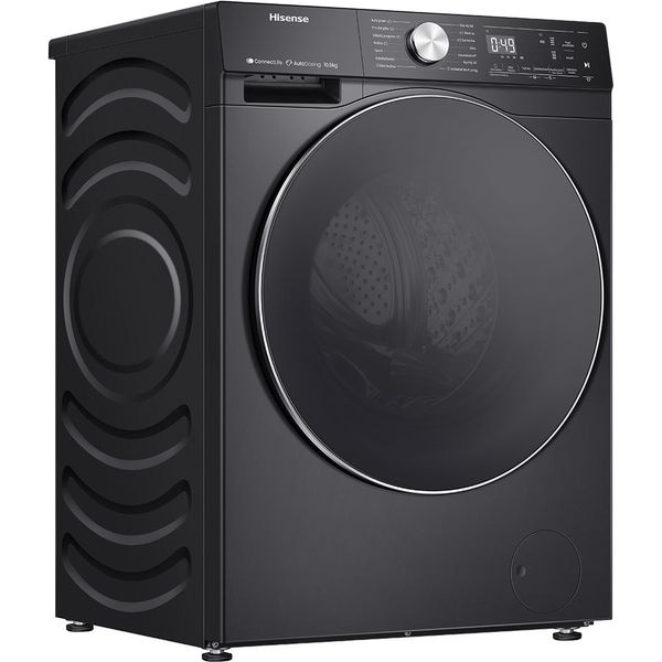Masina de Spalat Rufe Frontala HISENSE WF5S1045BB, Steam, 10.5 kg, 1400rpm, Clasa A, Wi-Fi, Negru