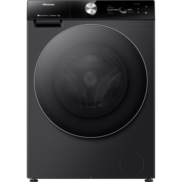 Masina de Spalat Rufe Frontala HISENSE WF7S1247BB, Steam, 12 kg, 1400rpm, Clasa A, Wi-Fi, Negru