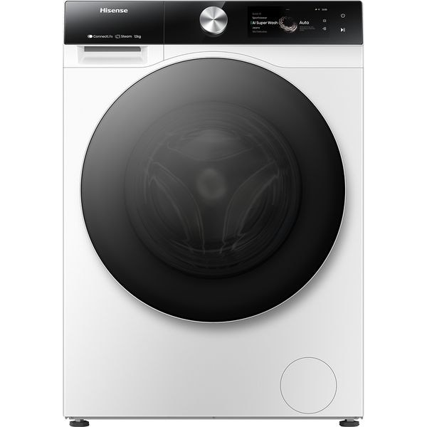 Masina de Spalat Rufe Frontala HISENSE WF7S1247BW, Steam, 12 kg, 1400rpm, Clasa A, Wi-Fi, Alb