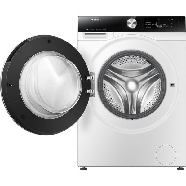 Masina de Spalat Rufe Frontala HISENSE WF7S1247BW, Steam, 12 kg, 1400rpm, Clasa A, Wi-Fi, Alb