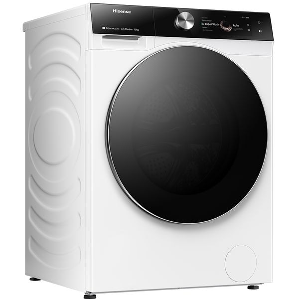Masina de Spalat Rufe Frontala HISENSE WF7S1247BW, Steam, 12 kg, 1400rpm, Clasa A, Wi-Fi, Alb