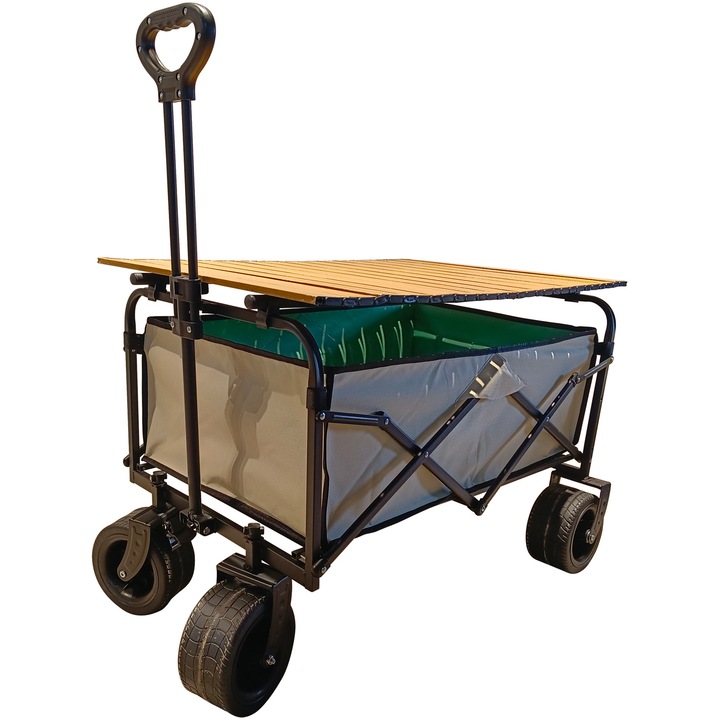 Kring kempingkocsi asztallal, 89x53x95 cm, erdőzöld