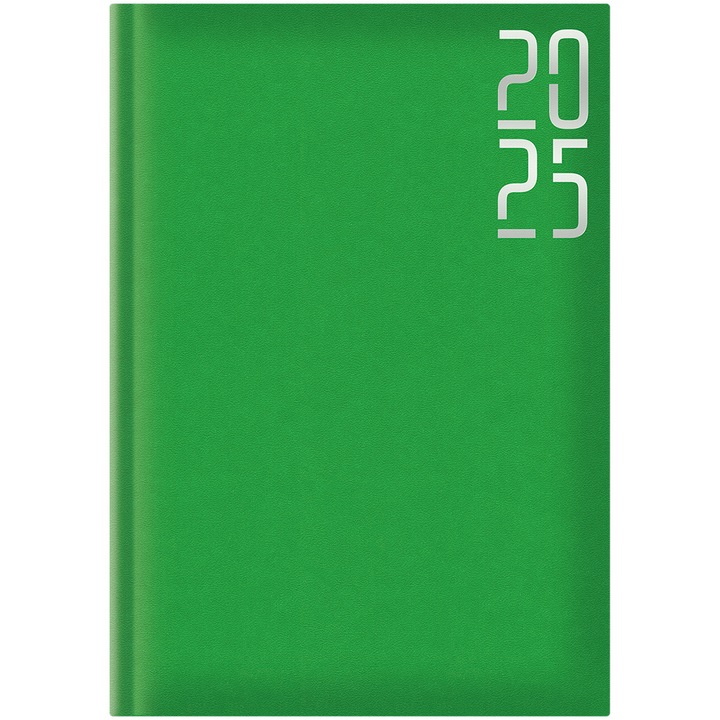 Agenda Artibest A5 datata hartie offset alb coperta verde deschis