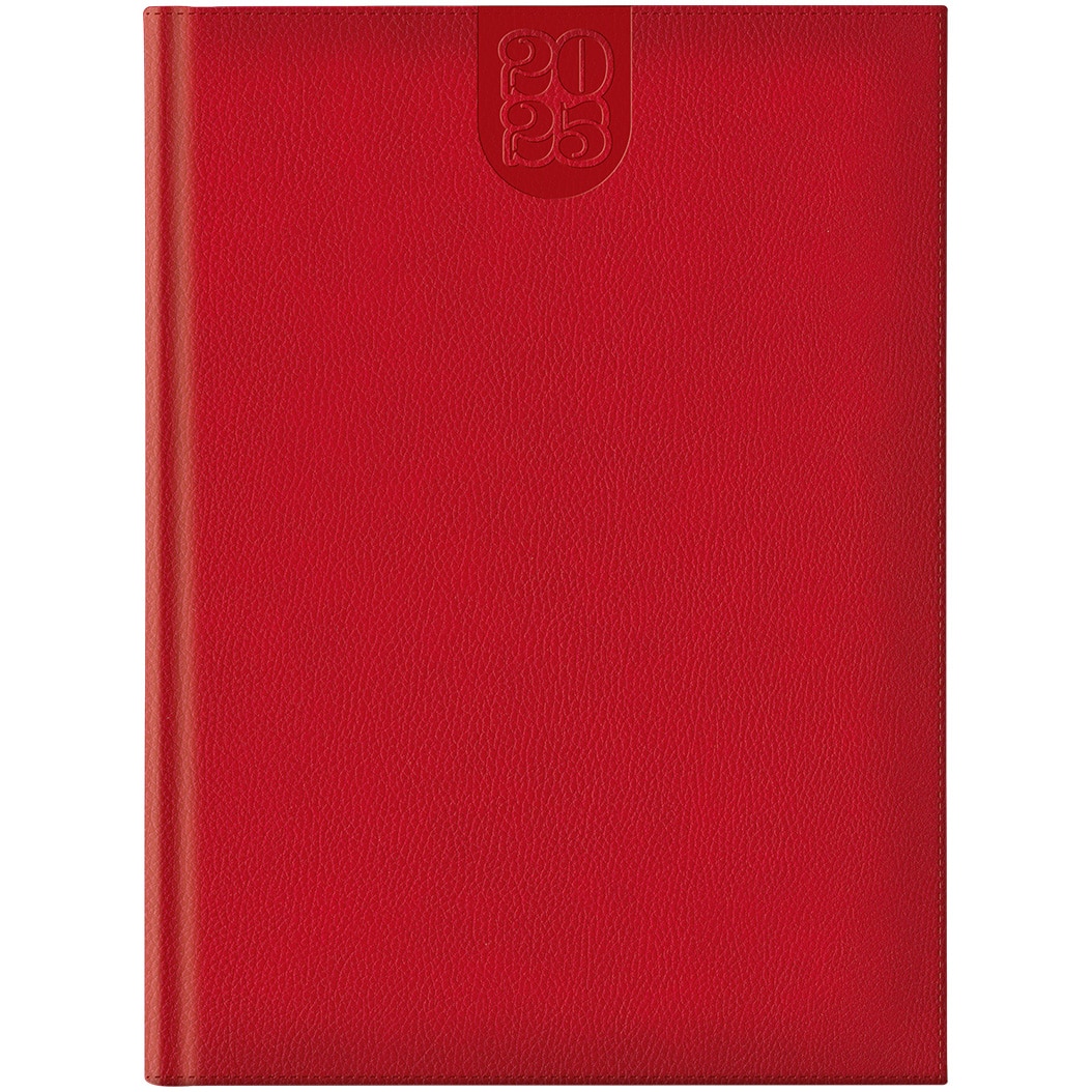 Agenda Dakota A4 datata hartie ivory coperta rosu