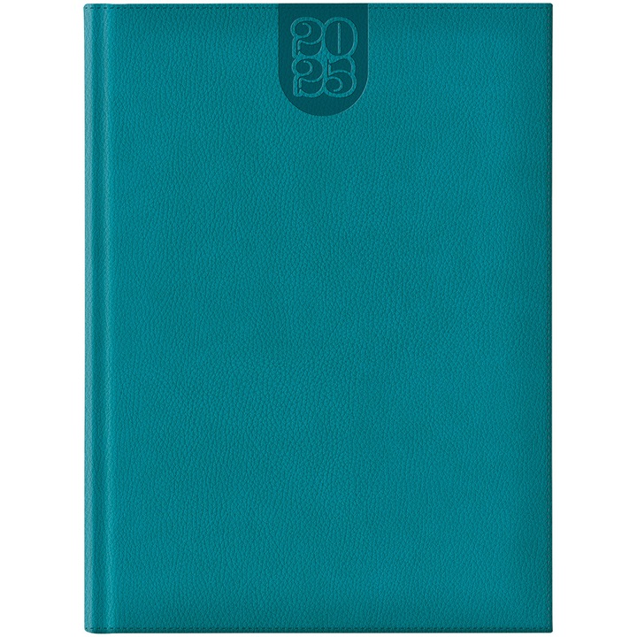 Agenda Dakota A4 datata hartie ivory coperta turcoaz