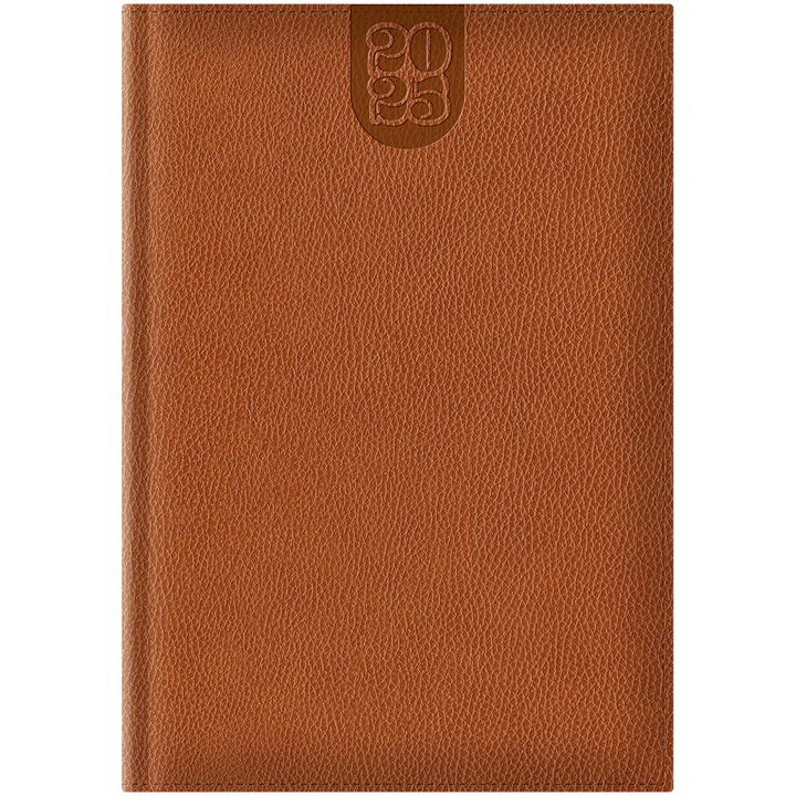 Agenda Dakota A5 datata hartie ivory coperta maro