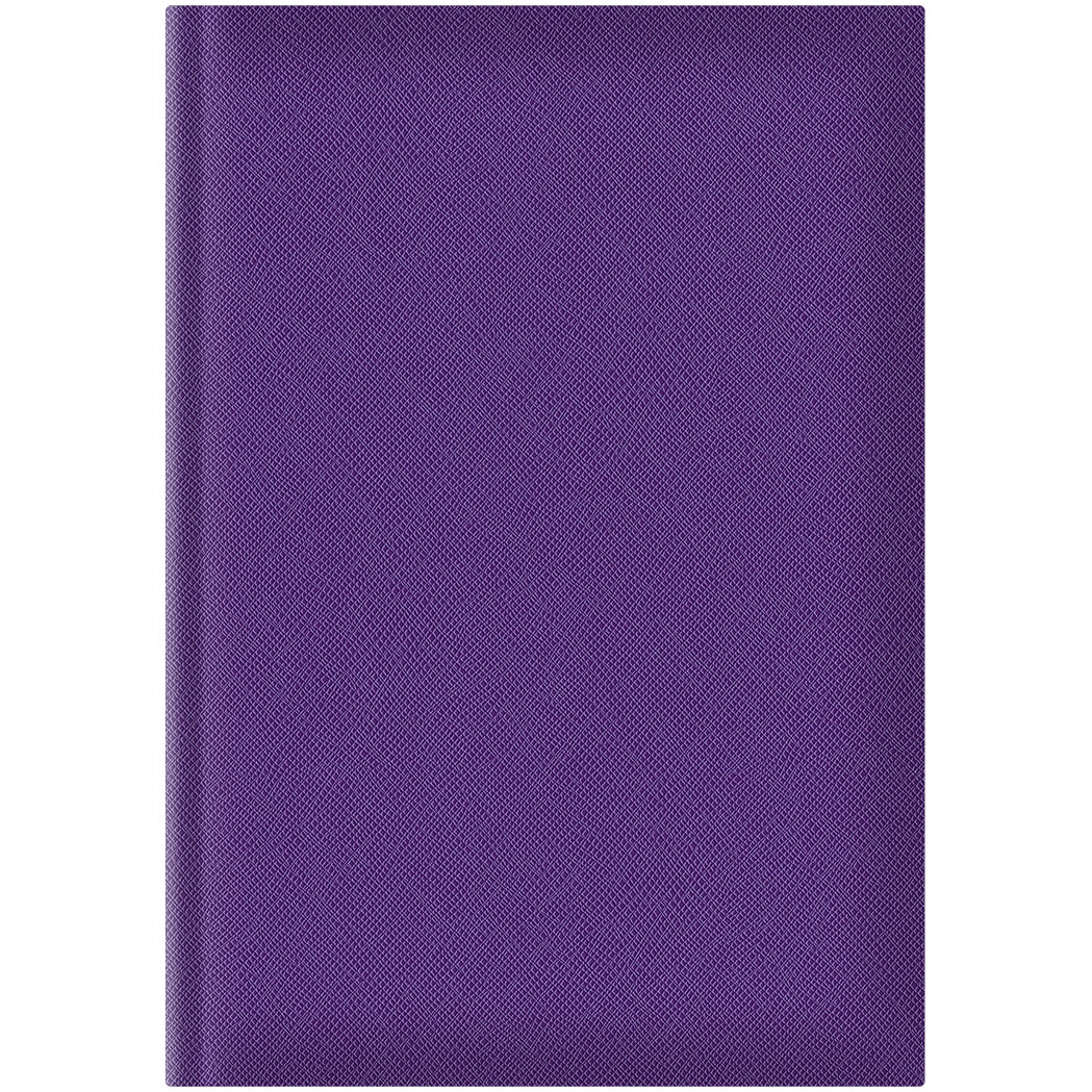 Agenda nedatata A5 Adria hartie ivory coperta mov