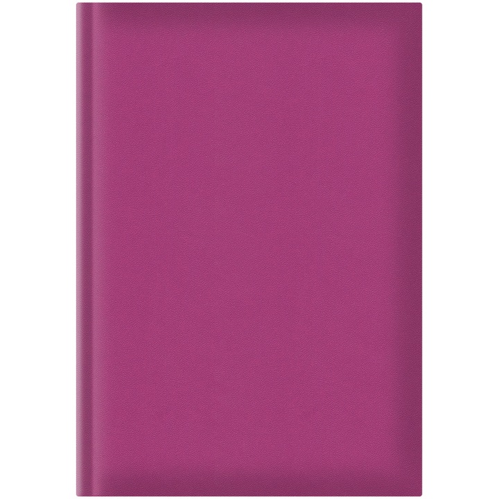 Agenda nedatata A5 hartie offset alb coperta fucsia
