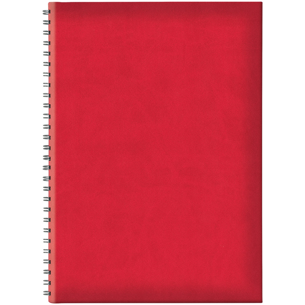 Agenda nedatata B5 TUCSON hartie offset alb spira ascunsa coperta rosu