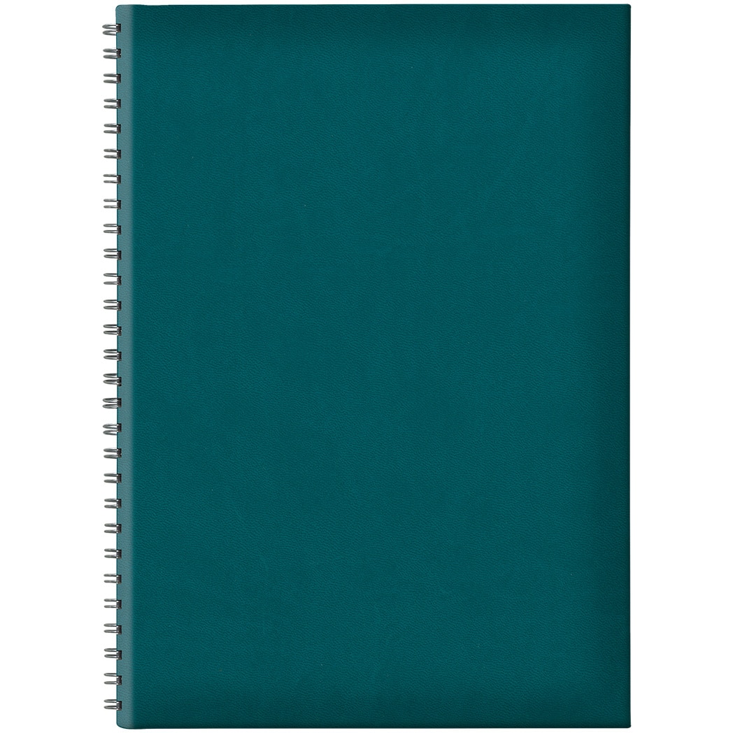 Agenda nedatata B5 TUCSON hartie offset alb spira ascunsa coperta verde petrol