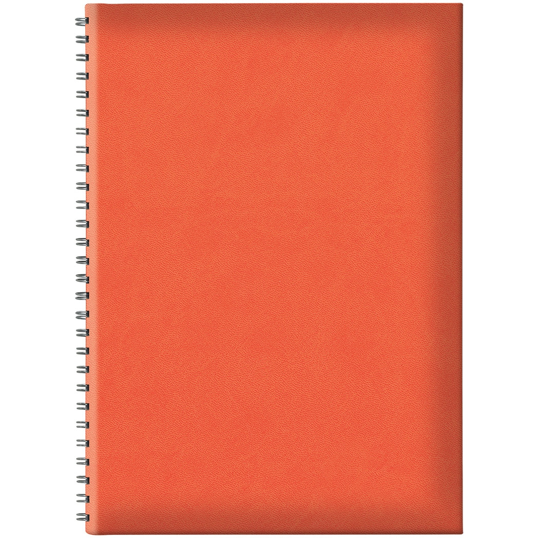 Agenda nedatata B5 TUCSON hartie offset alb spira ascunsa coperta portocaliu