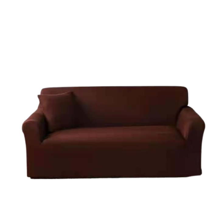 Husa elastica pentru canapea, Comfort Uni, Elastan, L-3 locuri, 185x230cm, Maro