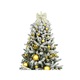 Pom de Craciun artificial decorat cu 73 de ornamente GOLDEN CHRISTMAS Pom de 210 cm cu suport si ornamente de Craciun
