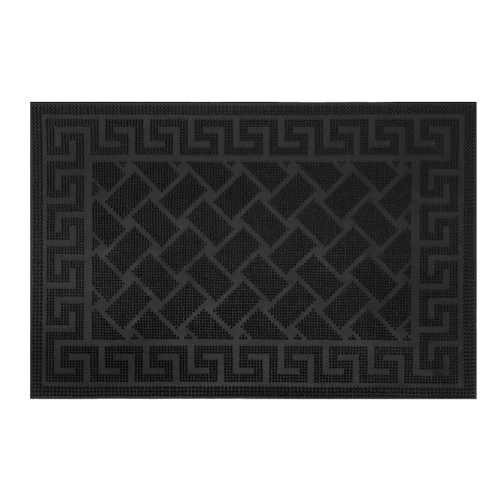Bejárati szőnyeg, gumi, fekete, 40x60 cm